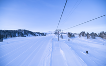 Leere Skipisten in der Abenddämmerung | © Bergbahnen Flumserberg AG