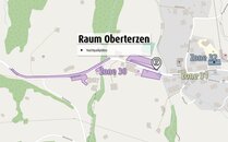Detailkarte des Raum Bergheim, die Zonen 30, 31, 32 sowie umliegende Strassen und Gebäude sind markiert. | © Bergbahnen Flumserberg AG