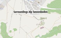 Karte mit eingezeichneter Zone 4 in der Umgebung Alp Tannenboden